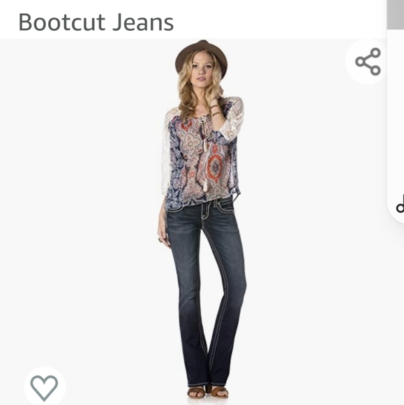 Miss Me Rhinestone Dark Wash Bootcut Jeans - Picture 2 of 16